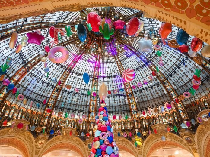 Christmas Shopping at Galeries Lafayette in Paris 